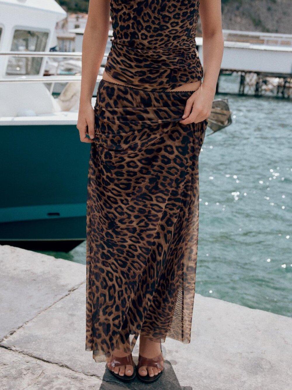 NWT - Zara Animal Print Tulle Skirt - Size M